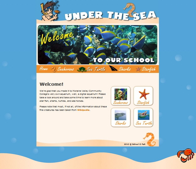 Under The Sea Website