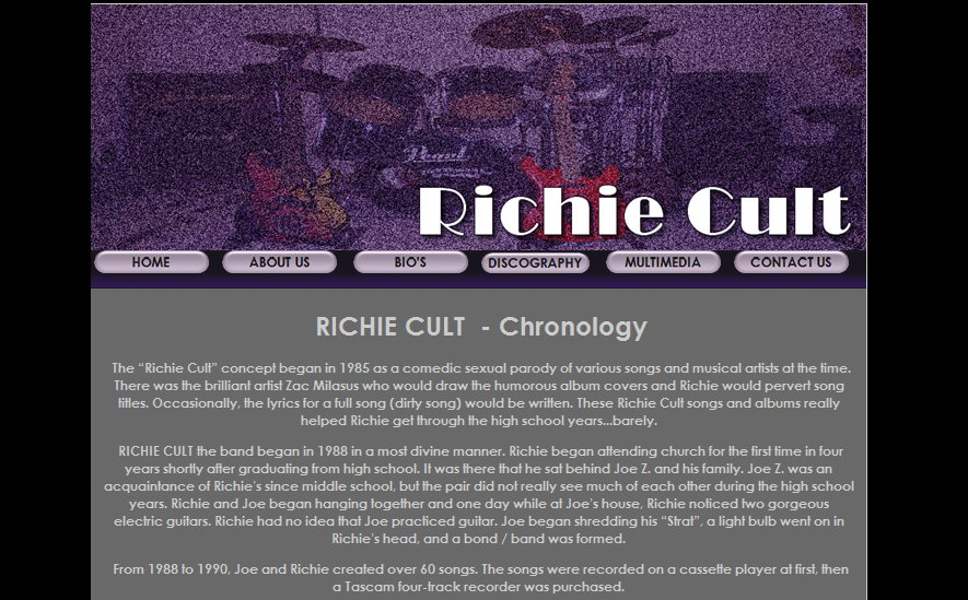 Richie Cult Band Website