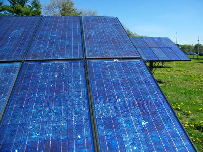 image of row of solar energy panels